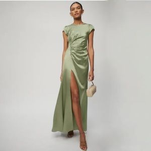 Reformation Birch Dress in Color Artichoke